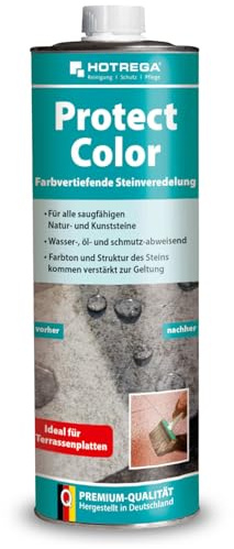 HOTREGA Protect Color 1 Liter | Farbvertiefende Steinveredelung | Für Granit, Schiefer, Beton, Terracotta | Schützt tiefenwirksam vor Fleckbildung
