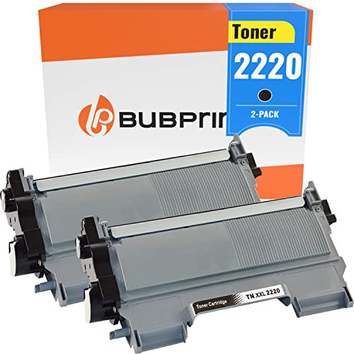 Bubprint 2 tonerkassetter kompatibla med Brother TN-2220 TN-2010 svart | Passar HL-2130, HL-2270DW, DCP-7055, MFC-7360N och Fax 2840