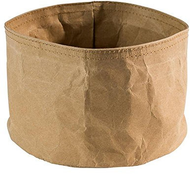 APS sacchetto per il pane, cestino per il pane, contenitore per il pane, rotondo, fibra naturale, resina sintetica, 17 x 17 cm, altezza 11 cm, beige