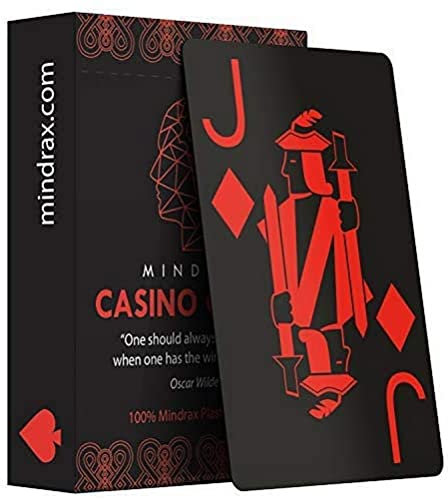 Mindrax ® Spielkarten | Wasserfeste Plastik Karten | Profi Poker Texas-Holdem Skat | Geschenk Mitbringsel für Gastgeber