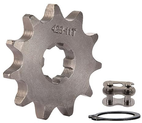 WOOSTAR Moto 428-11T Pignon Avant 17mm Remplacement pour 50cc 70cc 90cc 110cc 125cc Dirt Bike Pit Bike Mini Vélo ATV 4 Roues Cyclomoteur