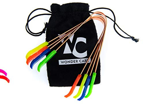 Wonder Care - Limpiador de lengua de cobre Ayurveda | Raspador de lengua de color para aliviar el mal aliento, barredora de lengua ayurvédica (paquete de 4)