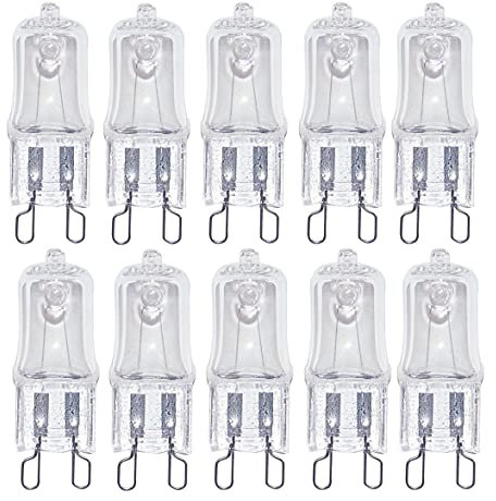 ShuoHui G9 230V 20W HalogenLampe Halogen Leuchtmittel HaloPin Clear Ersatz für Abstrahlwinkel Warmweiß - 2700K 10 Stück