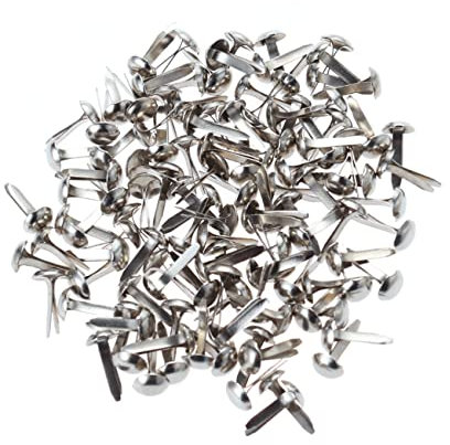 DOITOOL 100 Stück Kleiner Brads Pastellfarben Runde Metall Brads Für Scrapbooking Basteln Selbstgemacht 5,5 Stück 11mm Selbststechend