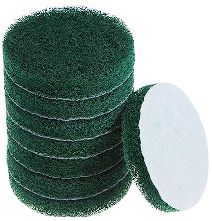 sourcing map 8pcs Drill Power Brush 4 Inch Tile Scrubber Scouring Pads 150-240 Grit for Bathroom Kitchen Household Cleaning