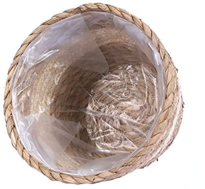 Kisangel 2stücke Woven Flower Pot Aus Seegras Dekorativer Blumentopf Im Boho-Stil Handgefertigte Aufbewahrungskörbe Für Zimmerpflanzen Vielseitig Einsetzbar Für Wohnzimmer Und Küche