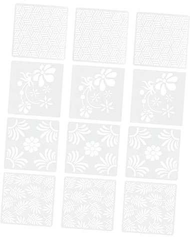 PLAFOPE 12stücke Mandala Malvorlagen Für Kreative Diy Schablonen Für Malprojekte Bastelarbeiten Unterricht Und Handarbeiten Leicht Und Tragbar Fördert Kreativität Und Feinmotorik