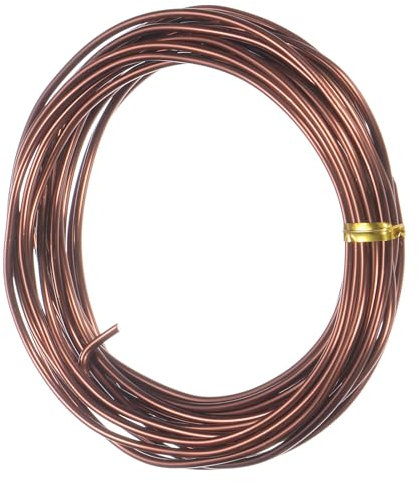 M METERXITY 2mm Filo di Allenamento per Bonsai, 16.4 Piedi Totali Filo di Alluminio Anodizzato per Modellare Alberi Bonsai/Fissare i Rami/Tenere Il Tronco/Fai da Te Artigianato [Bronzo]