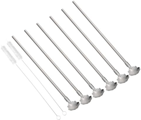 PAMINGONO 8pezzi Cucchiai e Acciaio Inossidabile Frusta Creativa e Cucchiaio Per Bevande Perfetti Per Tè e Dessert Design Elegante e Funzionale