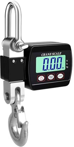 Idota kranvåg 500 kg hängande våg digital LCD-våg viltvåg fiske harf-vagga (svart)
