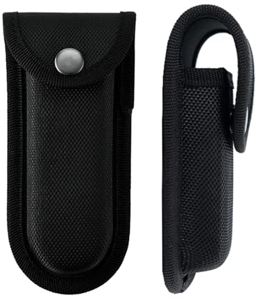 Xvbhaq Messertasche, Nylon & Schwarz, Messer Gürteltasche, Taschenmesser Hülle für Taschenmesser, Klappmesser