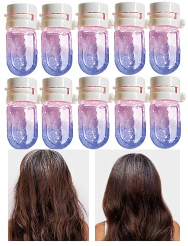 Lot de 10 huiles hydratantes pour cheveux bouclés et lisses - Liquide parfumé pour femmes et filles