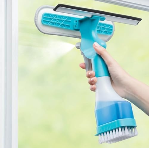 Better Ware 5-in-1 Glass Wiper with Spray Bottle, Squeegee, Brush, Microfiber and Spatula SKU #67498