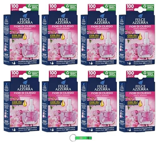 Felce Azzurra Aria Casa Fiori di ciliegio Refil, deodorante per ambienti interni 20 ml + portachiavi Beni Culinari