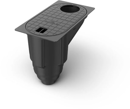Vodaland EASY plastic underground gully drain for downpipes and gravity drainage | 110mm outlet hopper