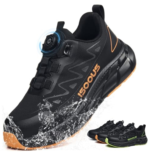 Scarpe Antinfortunistiche Uomo Donna S3S Impermeabili Scarpe da Lavoro ESD | Leggere Comode Scarpe da Cantiere con Punta in Acciaio Lacci Rapidi Scarpe Sicurezza Antiscivolo Antistatiche Traspiranti