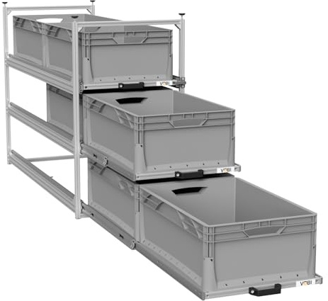 VOBI Wohnmobil Regal Regalsystem Tower 4-1200, mit Auszügen, 488x1205 mm (mit 3 Auszügen)