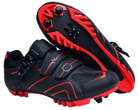 Cykelsko herr dam, MTB utomhus mountainbike skor kompatibel med SPD Lock System, unisex cykelskor för vuxna andningsbara 36–47