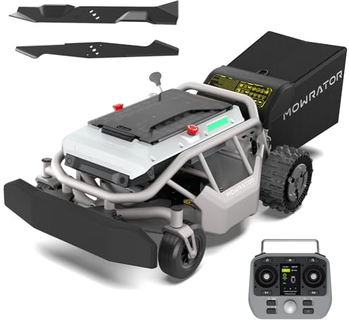 Mowrator S1 2WD12Ah Fernsteuerbarer Rasenmäher 53cm 24°(45%) 3-Jahreszeiten | Rasenpflege im Alltag, Feines Laubmulchen, inkl. Laubmulchmesser, Schnitthöhe 4,5–11,6 cm, bis 3.000 m², sofort einsatzbereit