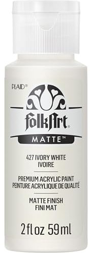 FolkArt Acrylfarbe in verschiedenen Farben (57 ml), 427, Elfenbeinweiß