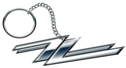 ZZ Top Twin Zees Logo Keyring (One Size) (Silver)