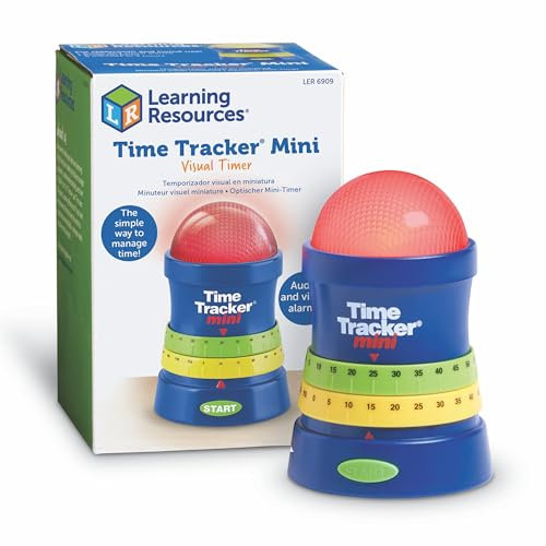 Learning Resources Time Tracker Mini – Visueller Timer für Kinder mit Licht- und Tonsignalen, Lernhilfe für Klassenzimmer & Zuhause