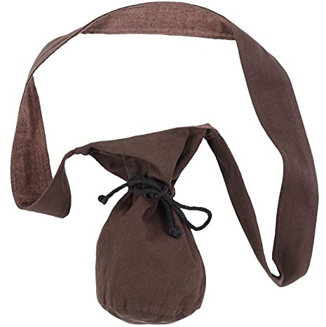 HEMAD Mittelalter Umhängetasche Beutel-Tasche Baumwolle klein Modell: Amalberga, Braun