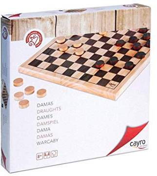 Cayro – Dame – ab 7 Jahren – Holzmodell – Brettspiel für Kinder und Erwachsene – Besiege deinen Gegner in kürzester Zeit – für 2 Spieler