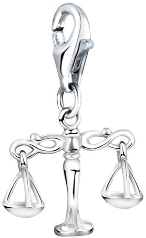 Nenalina Waage Karabiner Charm Anhänger für Bettelarmband aus 925 Sterling Silber 713209-000