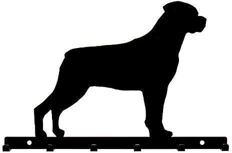 Bentatec Schlüsselbrett Rottweiler in schwarz