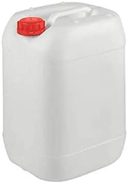 HELGUEFER - Bidon 20 Litros Rectangular Apilable | Garrafa Plastico PEHD Reutilizable, Libre de BPA | Bidon Agua, Aceites, Salsas, Apto para Uso Alimentario | Resistente, Seguro, Fácil Almacenaje