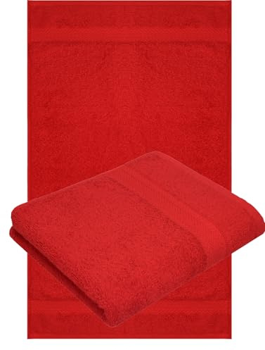 Betz 2-TLG. Handtuch-Set Premium 100% Baumwolle 2 Handtücher 50x100 cm Farbe rot