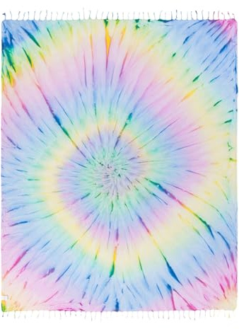 Sand Cloud Extra Large Turkish Beach Towel - Sand Free - 100% Organic Turkish Cotton Yarn - Quick Dry Towel for Beach, Picnic Blanket or Throw - As Seen on Shark Tank - Tie Dye (Wanderlust)