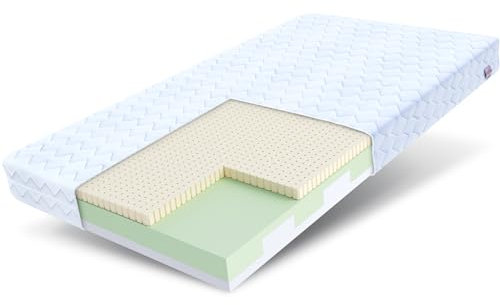 FDM CORATO Schaumstoffmatratze 80 x 160 cm Kindermatratze 11 cm Höhe Hochelastischer HR Komfortschaum Latex Polyurethanschaum Matratze Härtegrad H2/H3 (Mittelweich/Mittelhart) Zweiseitig Bezug