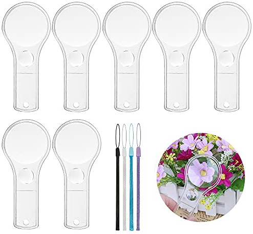 24 Pack Plastic Magnifier, Mini Magnifying Glass 5X and 15X Handheld Reading for Kids Home, Classroom, Outdoor Science Observation Hand Lens IRCHLYN