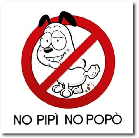 Produktverbot Kein Kacken und Pinkeln für Hunde PVC-Zeichen