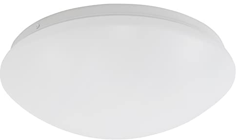 McShine Deckenleuchte | Star | 2-flammig, Sockel für 2x E27-Leuchtmittel, HF Bewegungsmelder | Deckenlampe Ø33cm ideal für Eingang, Treppenhaus, Flur, Gartenhaus, Garage