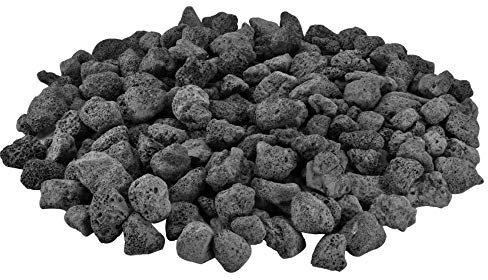 Mr. Fireglass Natürliches Lavastein, 2,0 cm - 3,0 cm, mittelgroßes vulkanisches Lavastein für Innen- und Außen-Feuerstellen, Kamine, Feuerschalen & Feuertisch, dekorative Gartenlandschaftsgestaltung