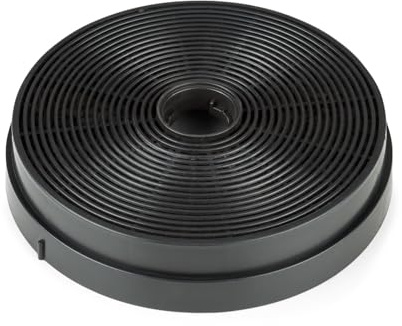 Klarstein Filtri ai Carboni Attivi per Cappe Aspiranti Skyfall Smart, Pezzo di Ricambio, 2 Filtri ai Carboni Attivi, Ricircolo, Filtro: 17,5 x 3,5 cm (ØxA), Nero