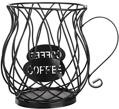 DRYEN Organizer per cialde e tazze da caffè, metallo, nero