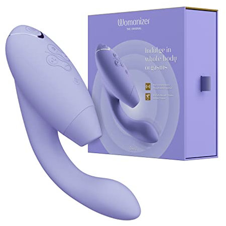 Womanizer Duo 2 Vibratore Succhia-Clitoride per Donna - Succhiatore clitorideo - Stimolazione Punto G - Smart Silence - Sex Toy Rabbit - 14 intensità di vibrazione e suzione - Impermeabile - Lilla