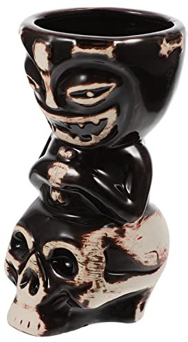 BESTonZON Bicchiere Tiki Cocktail Teschio Tazza Tiki Originale per Cocktail Bicchiere da Vino Esotico per Feste per Bevande Tazza per Regalo Inaugurazione Casa