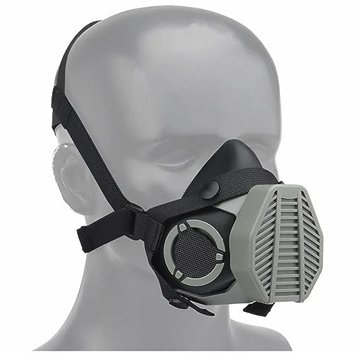 Fotrsta Masque Demi-Visage Airsoft, Masque Réglable Tactique Guerre Spéciale Utiliser avec Microphone Intégré Vêtements De Chasse Accessoires Jeux De Guerre Tactique pour Paintball
