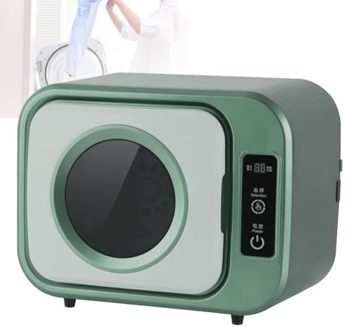 Mini secadora de ropa eléctrica portátil, secadora de ropa pequeña y compacta para el hogar, poco ruido, secadora de mesa independiente, para viajes, apartamentos, dormitorios de estudiantes, hoteles