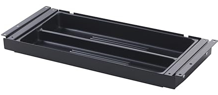 bümö Schreibtisch Organizer Schublade aus Metall in schwarz mit Schreibwareneinsatz - Unterbau Ablage einfach unter dem Tisch montierbar, Schreibtisch Zubehör