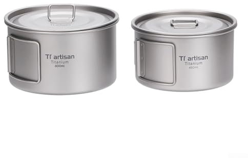 Pentola da cucina portatile in titanio, kit da campeggio, attrezzatura per escursioni all'aperto (ciotola da 600 ml senza coperchio)