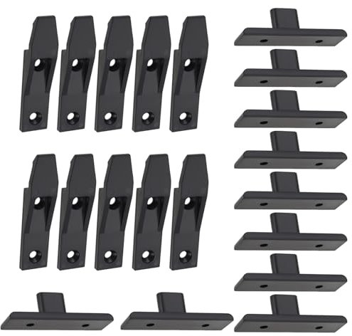 SG Store 10 Ensembles de Pinces pour Plinthe de Cuisine Clips pour Planche de Bord Goutte Sur Crochet Attaches de Plinthe à Pression pour Fixer Les Garnitures Et Le Revêtement Directement Aux Murs