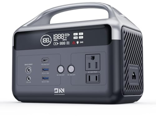 DaranEner - Estación de energía portátil de 300 W (sobretensión de 600 W), generador solar de 192 Wh LiFeP04 batería con 2 salidas de CA, carga rápida de 2 horas, banco de energía de 60.000 mAh para