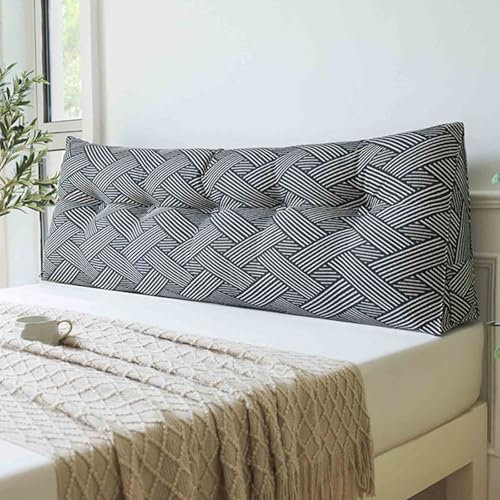 Bettruhe Lesekissen mit Lendenwirbelstütze und dreieckigem Kopfteilkissen, Wandkissen für ultimativen Komfort und Rückenstütze, 62 x 50 x 20 cm
