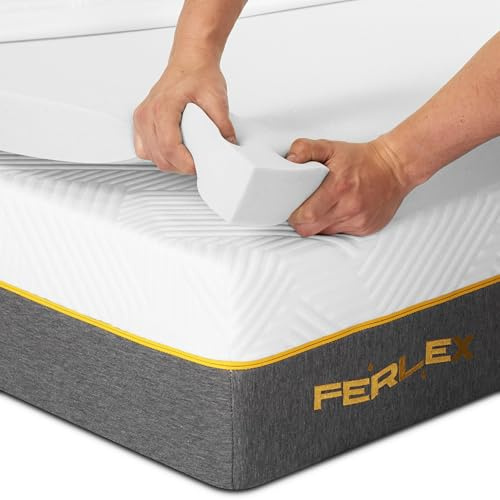 Ferlex - Topper viscoelastico 7 cm | 160 x 200 cm | Coprimaterasso senza fodera | Topper per materasso e divano